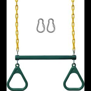 18" Trapeze Swing Bar Rings 48" Heavy Duty Chain Swing Set Accessories & Locking